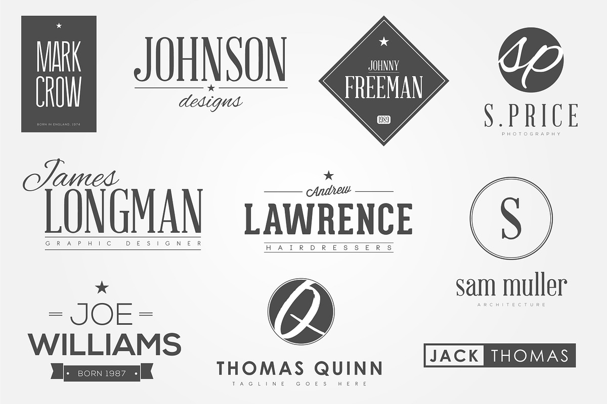 Personal Logos Bundle, a Branding & Logo Template by Jack Gosbell (Photo 2 of 4)