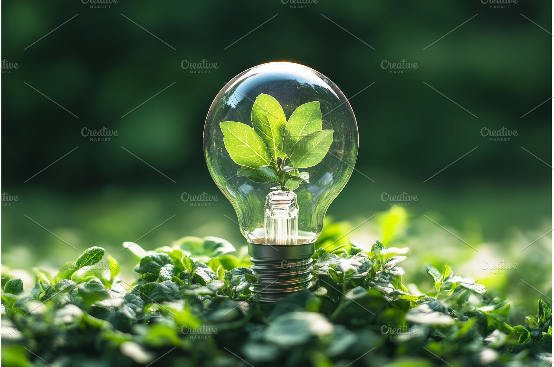 Green energy eco concept with light, an Industrial Photo by Nature and travel