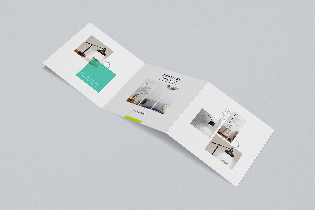 3 Folds Square Brochure Mockup preview 2