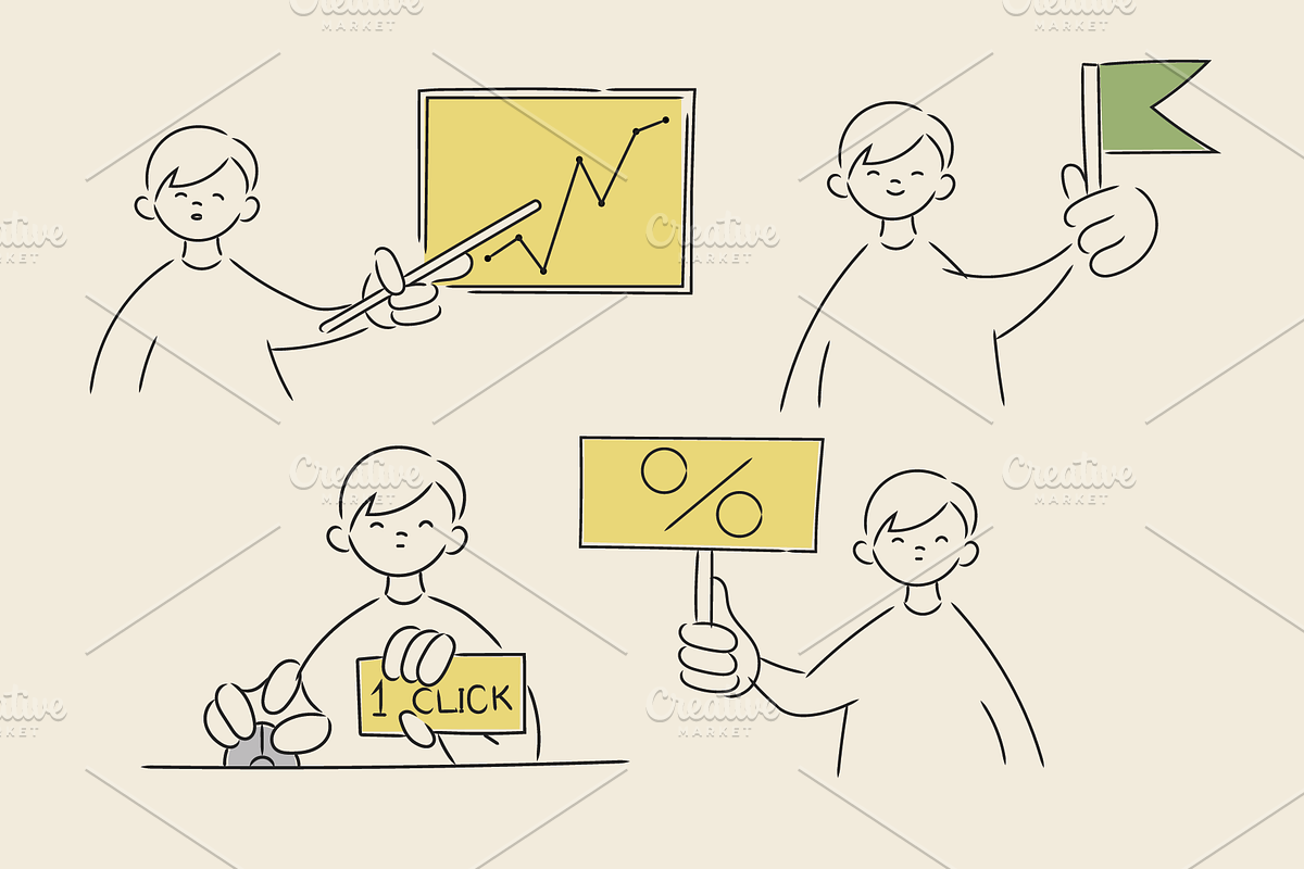 TOMMY PNG LINE ART (45 elements), a Person Illustration by Bonfloret Studio (Photo 8 of 10)