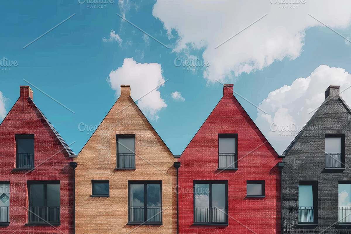 47 Brick houses, an Architecture Photo by Handmadefont (Photo 5 of 12)