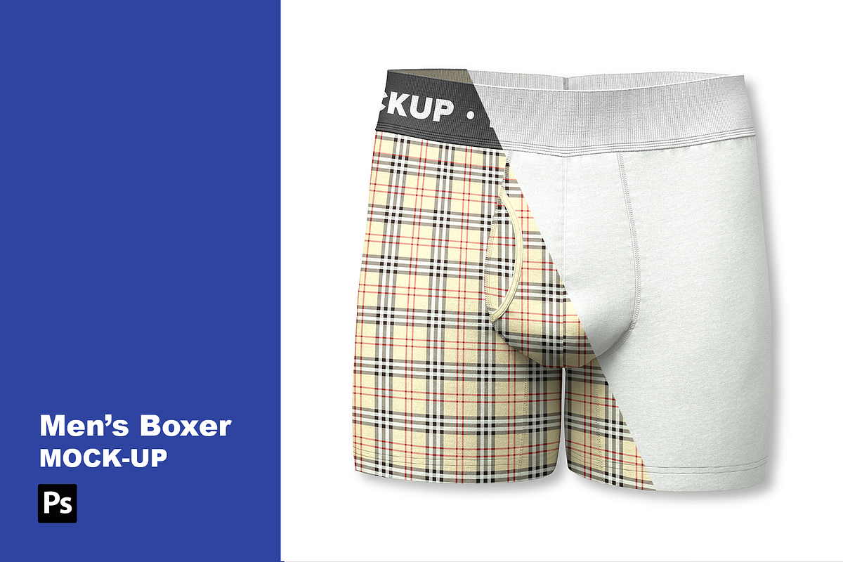 Men's Boxer Briefs Mockup, a Bottom Mockup by Irena Matiash shop (Photo 1 of 4)
