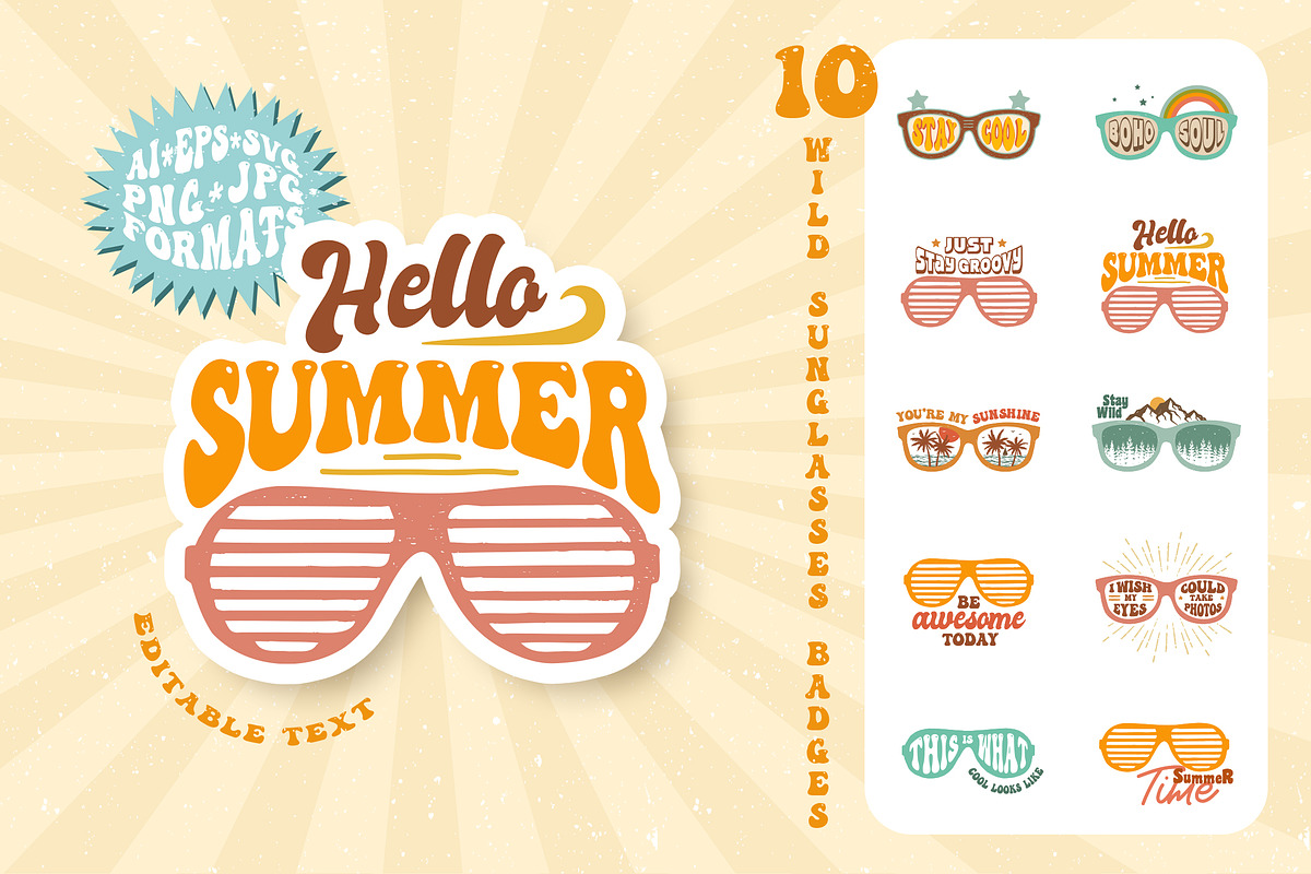Taste Of Summer. 60 Groovy Logos, an Object Graphic by Cosmic Store (Photo 22 of 26)