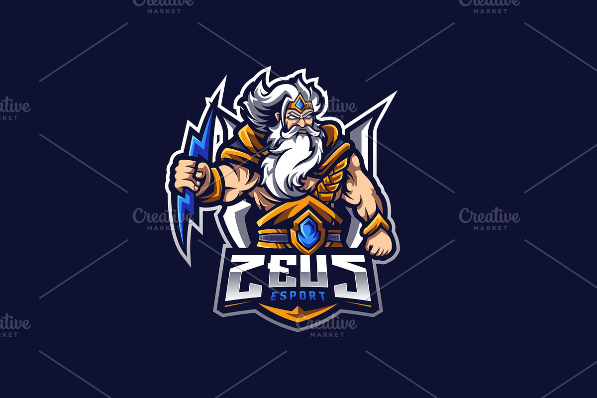 Zeus Mascot Esport Logo, a Branding & Logo Template by prps.std (Photo 2 of 3)