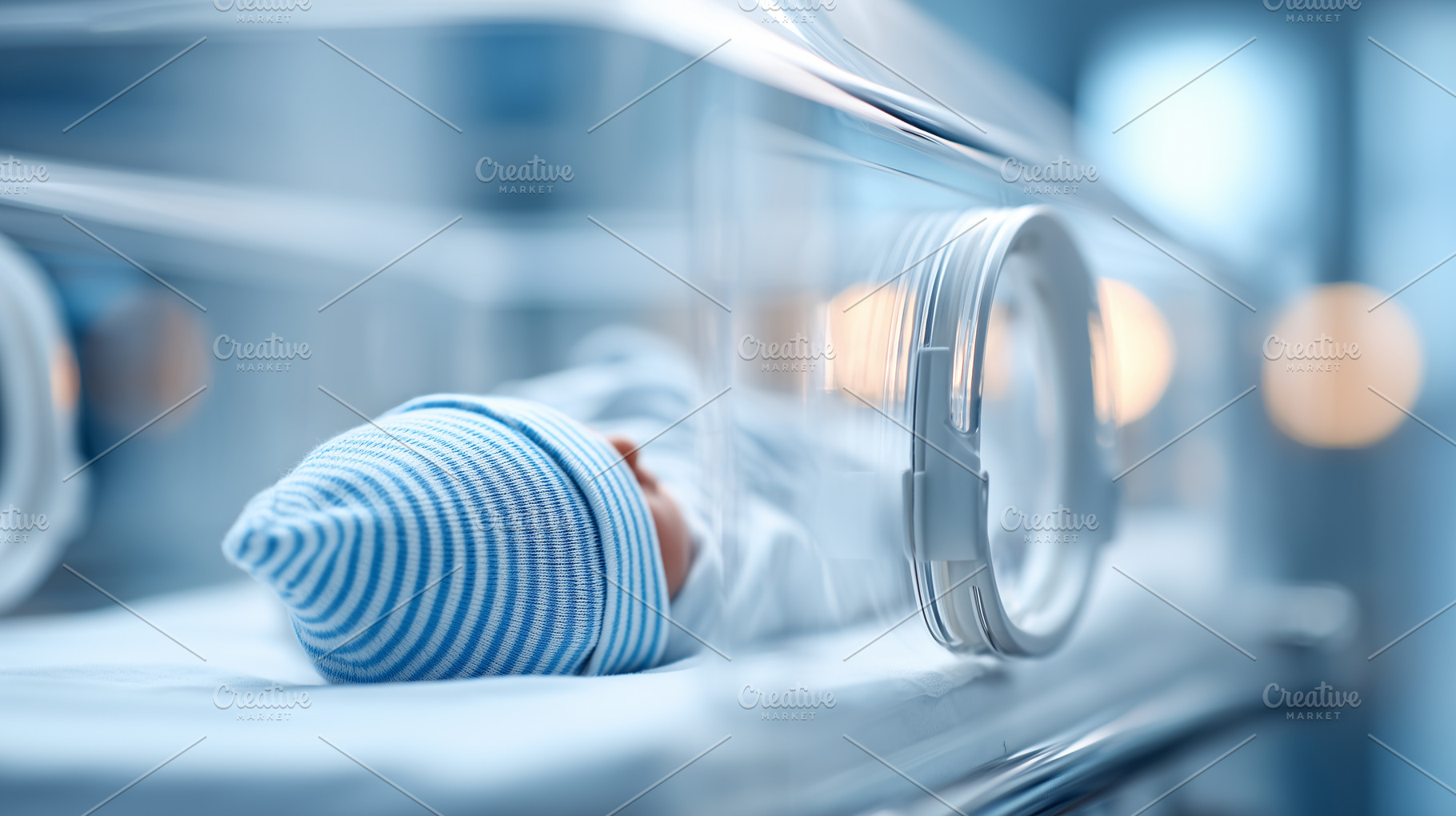 Newborn baby sleeping inside a, a Health & Medical Photo by MistyDay