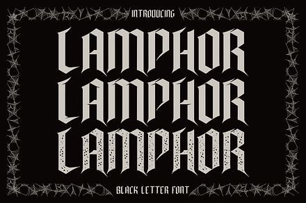 Lamphor - Black Letter Font, a Blackletter Font by PutraCetol Studio