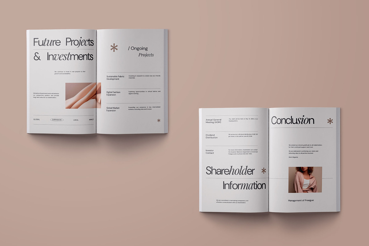 Annual Report Template - Freegue, a Brochure Template by fakhroo (Photo 9 of 9)