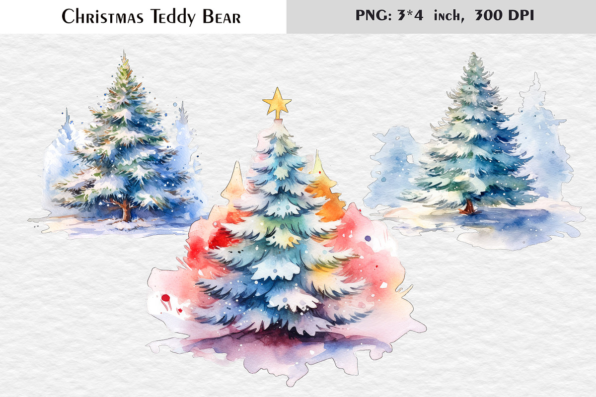Christmas Teddy Bear Clipart, a Graphic by Kseniia_designer's shop (Photo 5 of 5)