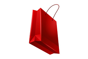 Paper shopping bag with handles, an Object Illustration by the8monkey