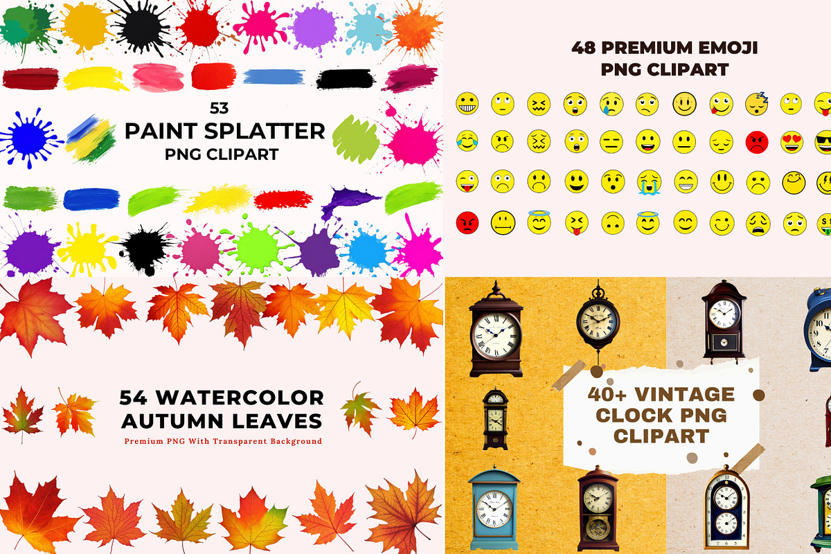 4689+ PNG's Clipart Elements Bundle, an Object Graphic by AN Productions (Photo 12 of 29)