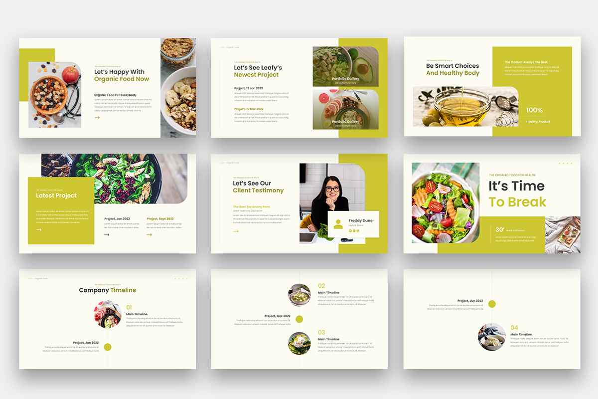 Leafy Organic Food Google Slides, a Presentation Template by kerismaker (Photo 5 of 6)