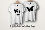 Butterfly silhouettes clipart Svg, an Object Graphic by Glass Cat Design (Thumbnail 4 of 7)