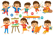 Kids Activity Vector Clip Art Bundle, an Object Graphic by MEDZ (Thumbnail 2 of 4)
