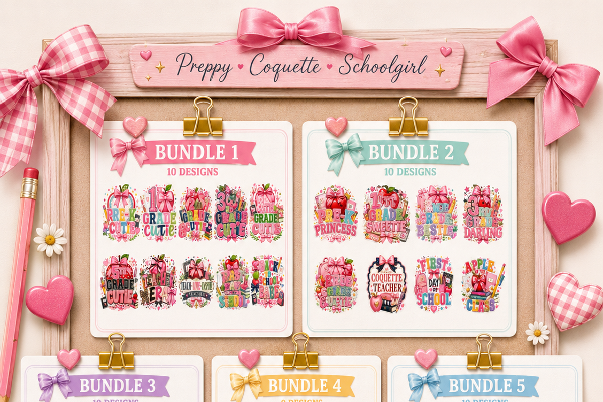 Preppy Back to School PNG Bundle, an Object Illustration by HeavensStar (Photo 6 of 8)