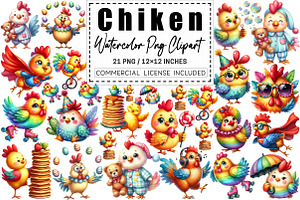 Funny Chiken Clipart, a Graphic by CitraGraphics