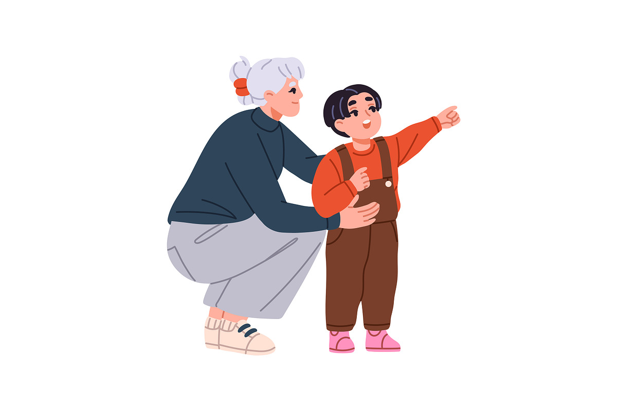 Parents support, talk to kids set, a Person Illustration by PaperTrident (Photo 4 of 7)