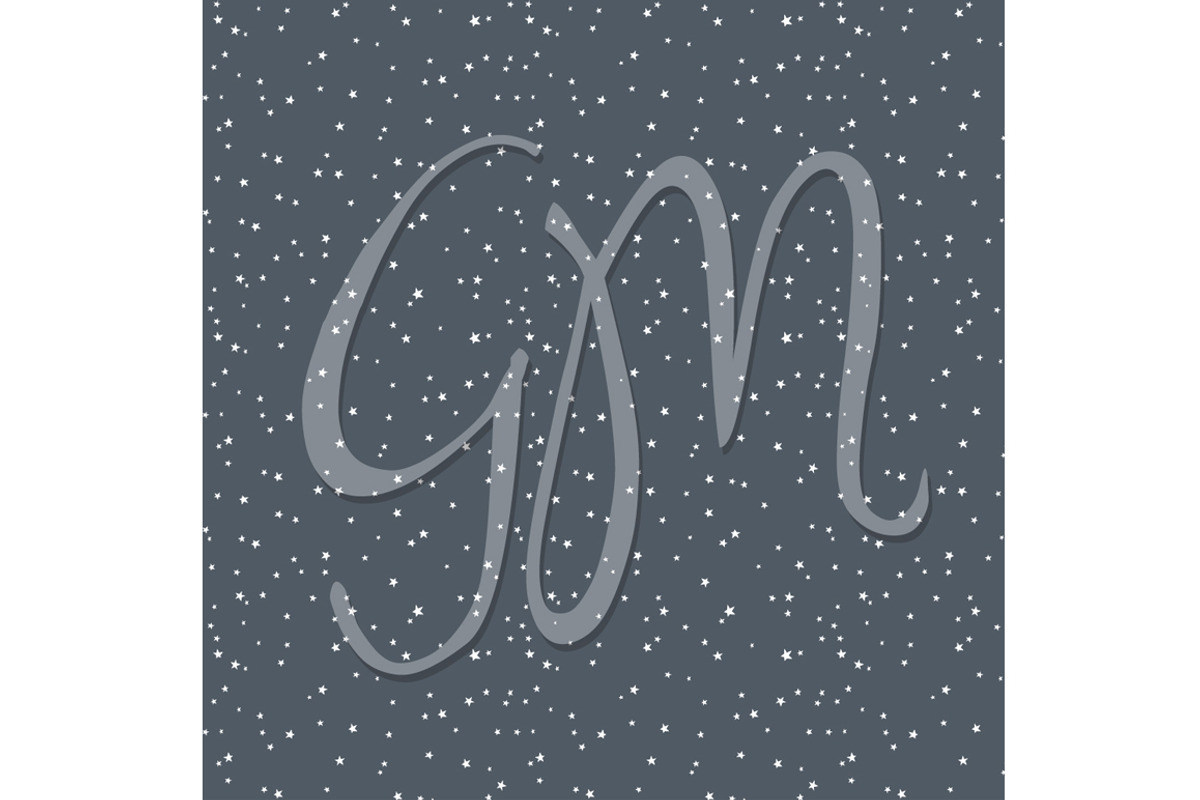 Moon, Stars, Galaxy, starry night, an Illustration by GraphicMarket (Photo 3 of 5)