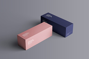 Horizontal Package Box Mockup