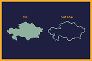 World map with countries and regions, an Illustration by KULISTOV (Thumbnail 2 of 2)
