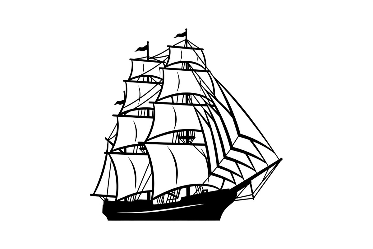 Vintage Sailing Ship SVG Bundle, an Illustration by Designs_River (Photo 7 of 31)