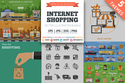 Internet Shopping, an Outline Icon by TAlex (Thumbnail 1 of 7)