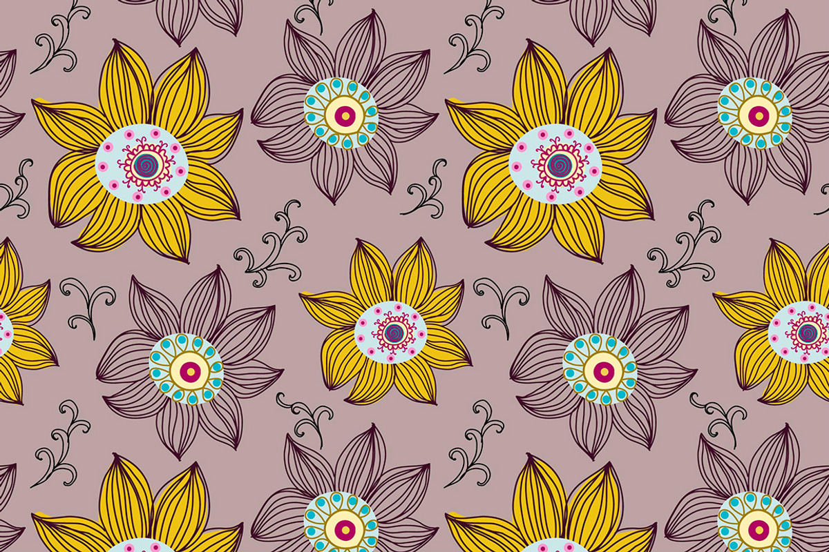 Set of 2 romantic seamless patterns preview 2