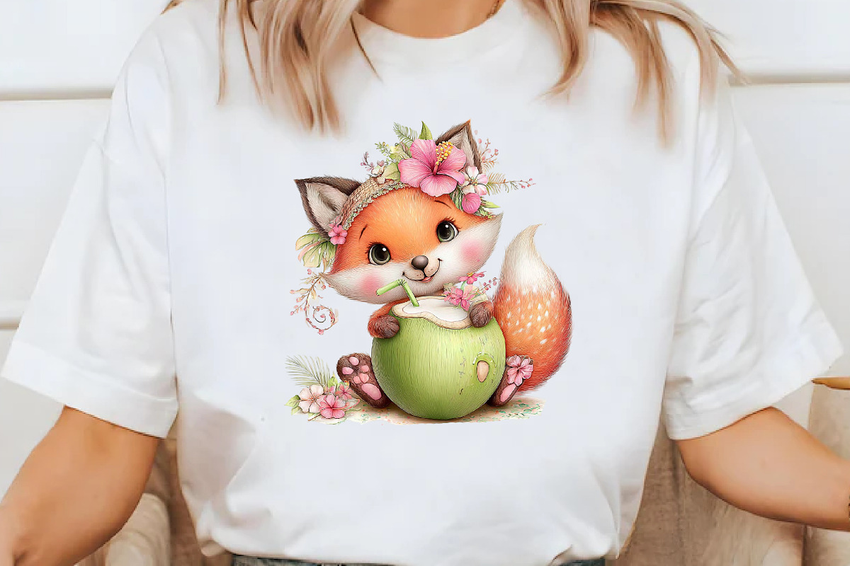 Whimsical Summer Fox Clipart, an Illustration by Designworld (Photo 8 of 8)