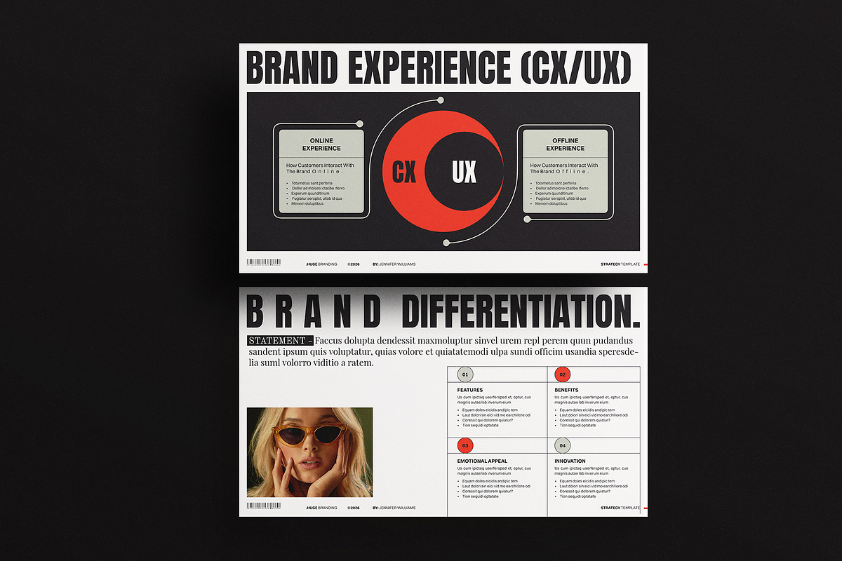 HUGE | Brand Strategy Template Canva, a Presentation Template by ArtisanaAura (Photo 6 of 11)