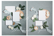 French Blue Linen Mockups, a Photo by BlueHarborPaperie (Thumbnail 3 of 9)