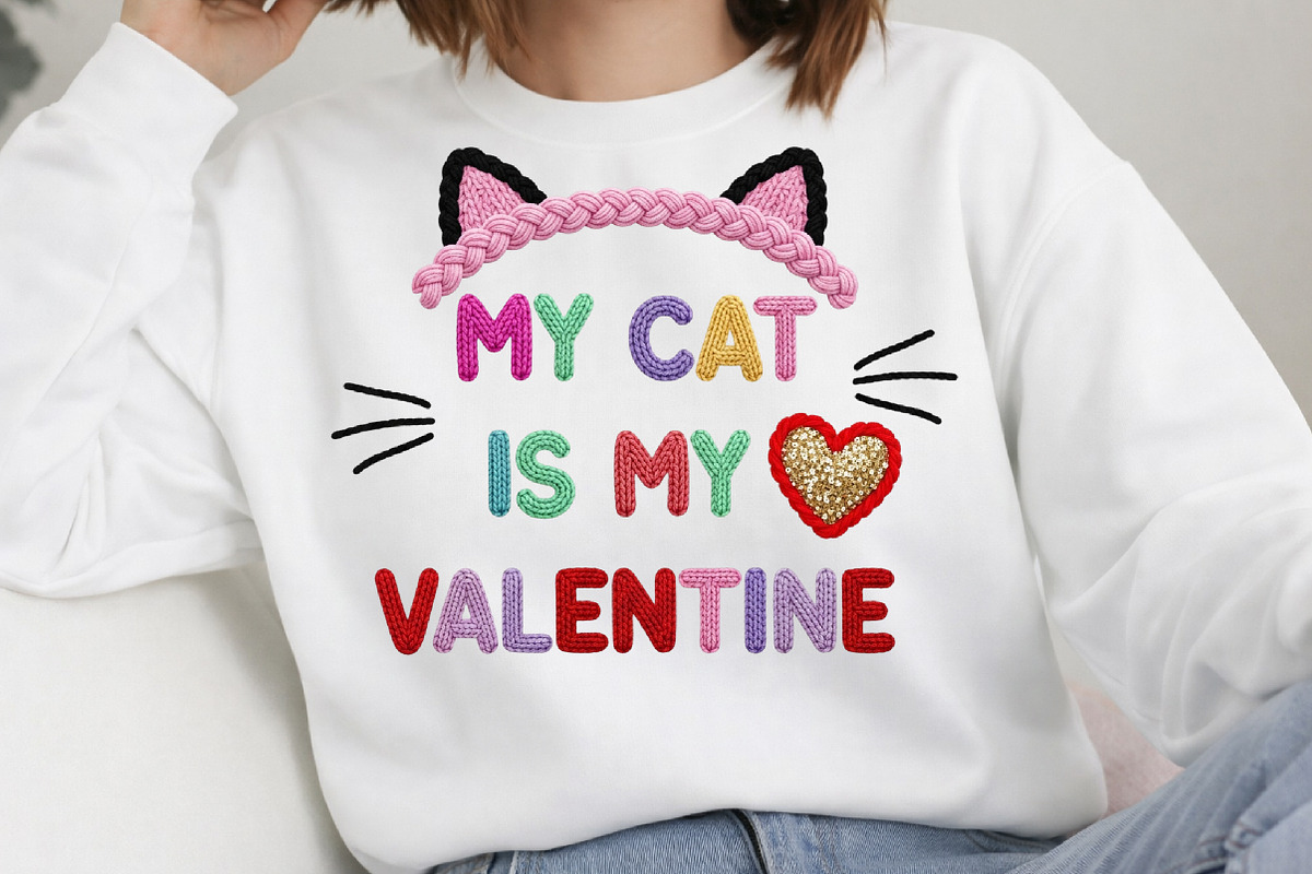 My Cat Is My Valentine PNG, an Illustration by DreamArtGraphic (Photo 2 of 4)