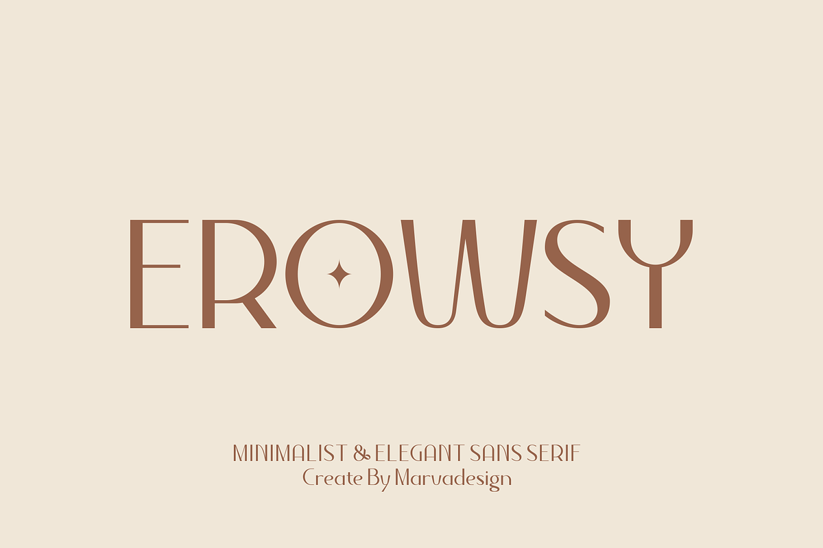 Erowsy Font, a Sans Serif Font by Marvadesign (Photo 1 of 9)