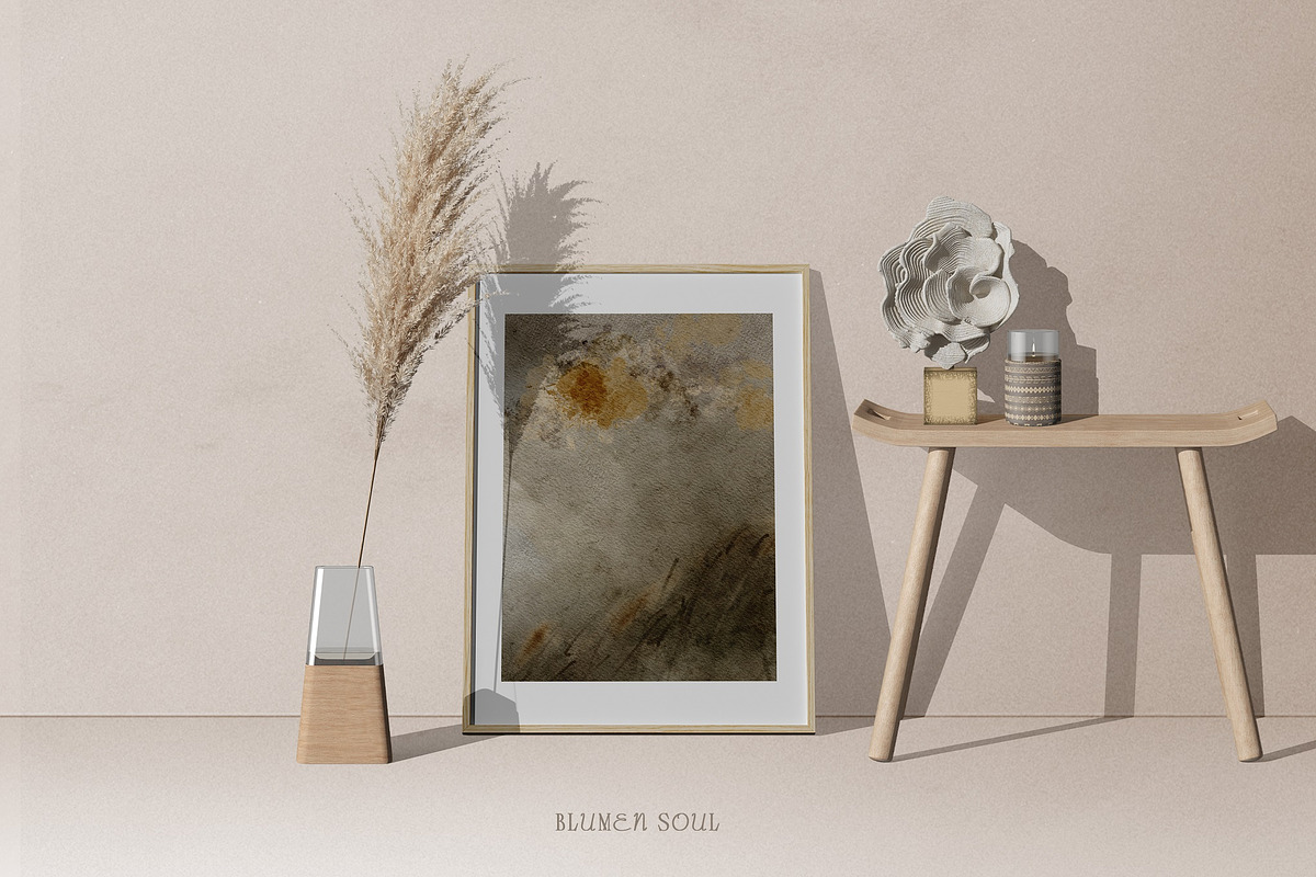 Abstract Earth Tones Watercolor, a Background Graphic by BlumenSoul (Photo 7 of 11)