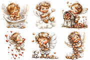 Whimsical Cupid With Hearts Clipart, an Illustration by Daily.Designs (Thumbnail 5 of 8)