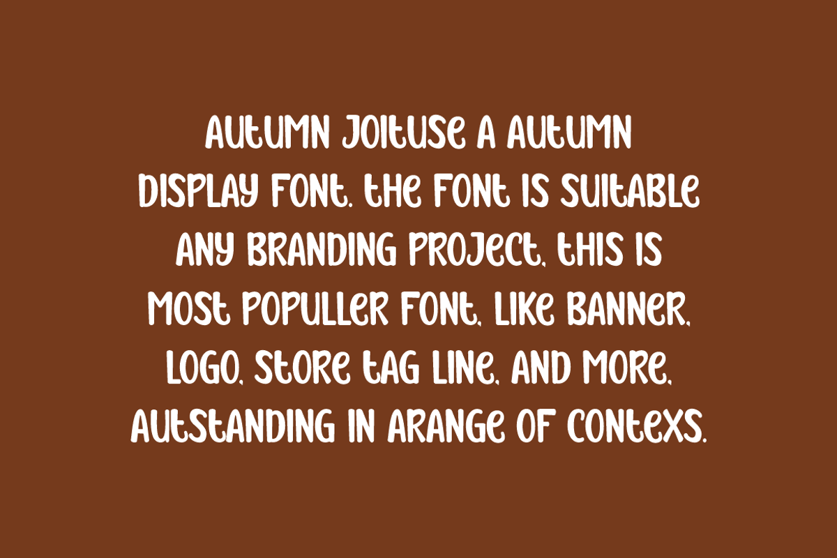 Autumn Joituse - Tropic Font, a Sans Serif Font by Iqsiart Studio (Photo 2 of 6)