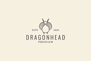 Animal Insect Dragonflies Head Logo