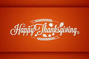 Thanksgiving vintage card lettering, a Card Template by PushLogo