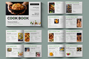 Recipe Book Template Layout, a Magazine Template by ContestDesign
