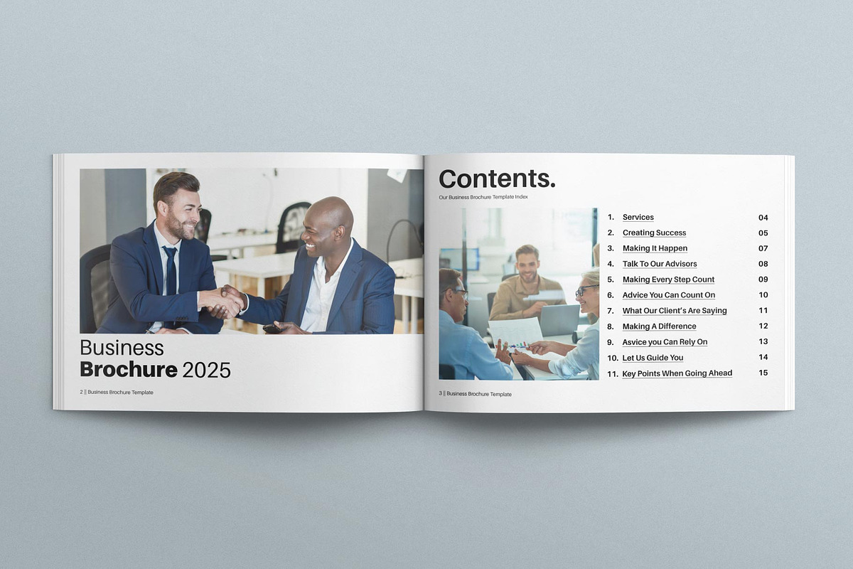 Business Brochure Template Landscape, a Brochure Template by E-Type (Photo 2 of 7)