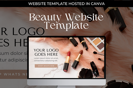 Canva Beauty Website Template, a Wireframe Template by Digital Biz Shop