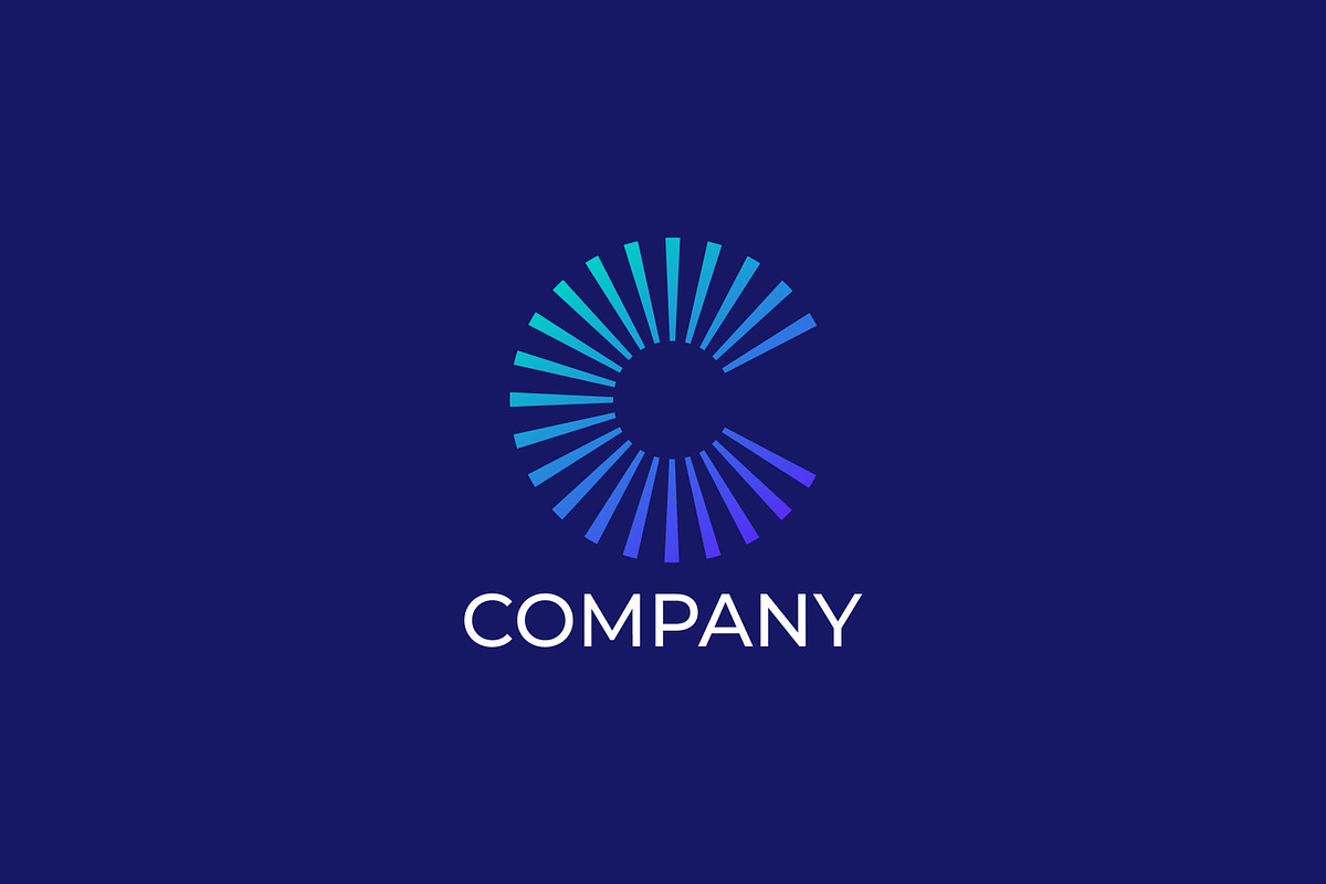 Letter C Logo Company Sparkle Stripe, a Branding & Logo Template by Signatoro (Photo 2 of 3)