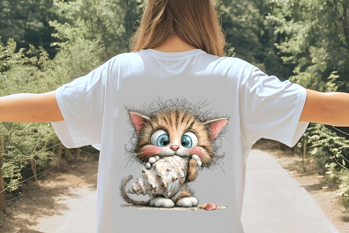 Whimsical Summer Cat Clipart, an Illustration by Digital Artistic99 (Photo 6 of 9)