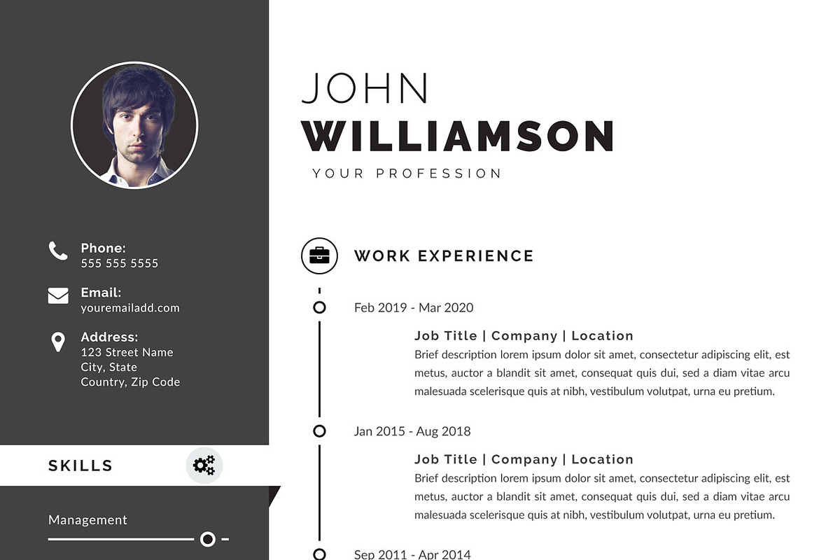 Resume/Cv Template, a Stationery Template by Mr-Template (Photo 3 of 5)