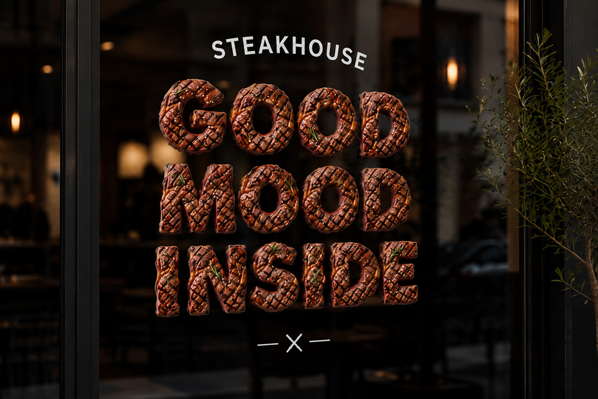 Steakhouse Font, a Sans Serif Font by Handmadefont (Photo 9 of 14)