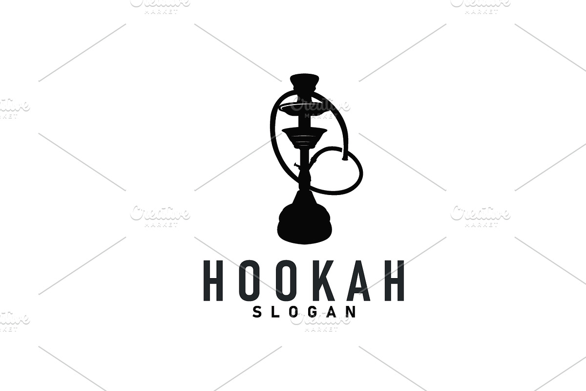 Old retro vintage design hookah logo, a Branding & Logo Template by Maylianaw28