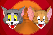 DIY Tom and Jerry 3D model template, a Marketing Template by PolyFish (Thumbnail 1 of 9)