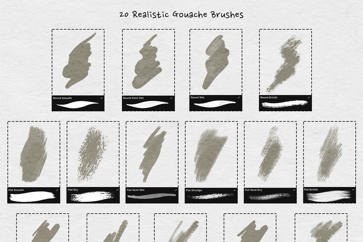 Procreate Gouache Set, a Brush Add-On by Brush Moment (Photo 2 of 9)