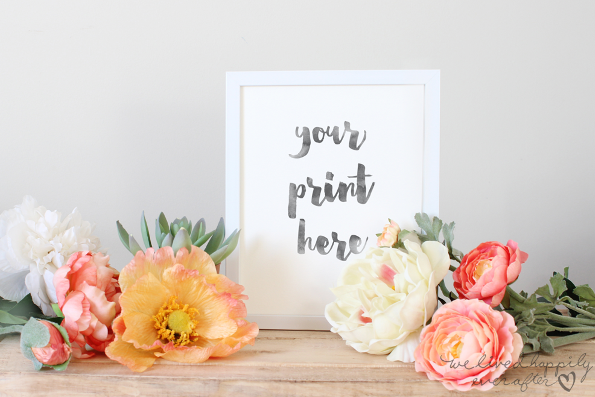 ValuePack: 4 Feminine Styled Mockups, a Print Template by WeLivedHappilyEverAfter (Photo 1 of 3)