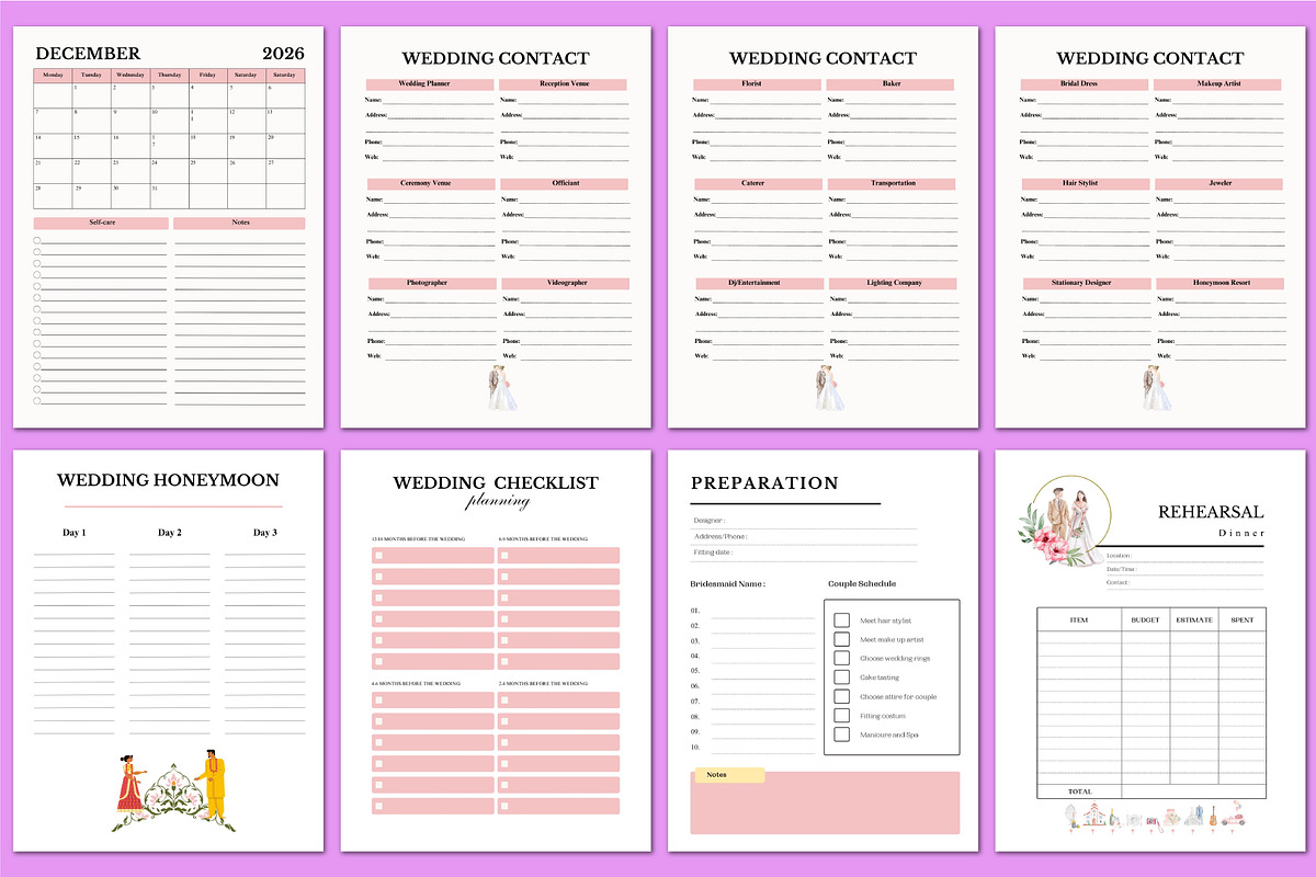 2026 Wedding Organizer For KDP, a Stationery Template by Shumaya (Photo 4 of 6)