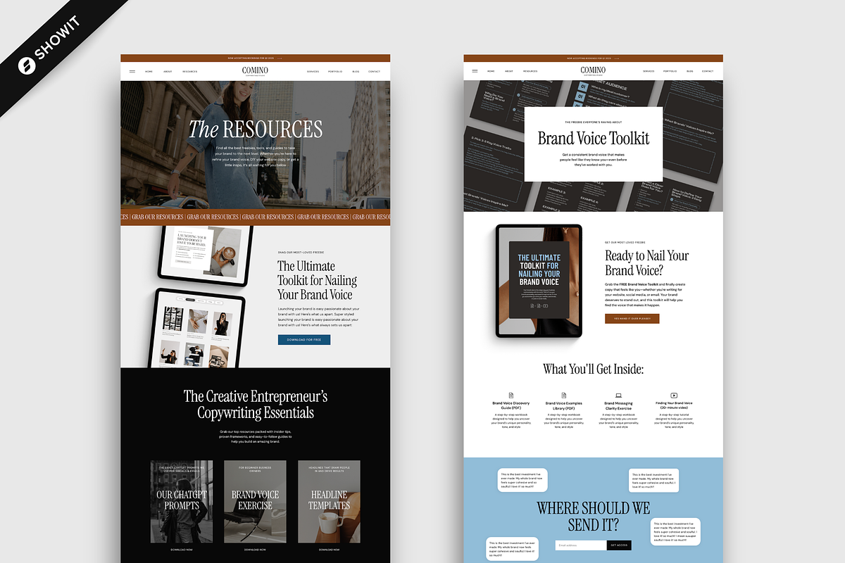 Showit Website Template | Comino, a Websites & App Template by Designorina (Photo 4 of 8)