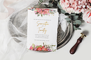 Gold Floral Wedding Invite Suite, an Invitation Template by R Whitehurst Design (Thumbnail 5 of 5)